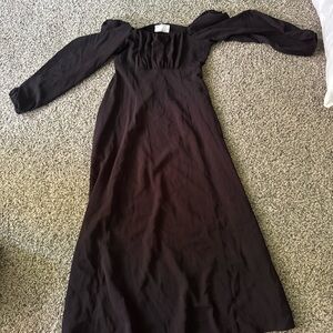 Elegant Black Long Sleeve Dress